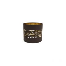 Fabrilamp - Lampe de Table Fog Marron-Or 1xE14 (Ø17x17x15cm)