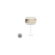 Fabrilamp - Lampe de Table Haute Nepal 1xe27 Blanc/or 60x30x30 Cm