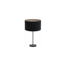 Fabrilamp - Lampe De Table Haute Tania 1xe27 Bois Noir/gris Noir 62x30x30 Cm