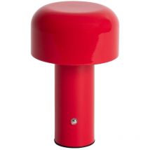 Lampe à poser led sans fil rechargeable Victor rouge ø 13cm