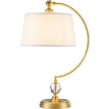 Quoizel - Elstead Jenkins Lampe de table avec abat-jour conique rond laiton brossé