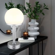 Lampe de table lampe d'appoint lampe de bureau lampe de chevet variateur led argent