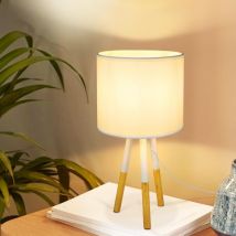 Lampe de table ,lampe de chevet E27 Gbly Lampe de table moderne pour la chambre à coucher,éclairage de table vintage de style campagnard,abat-jour en
