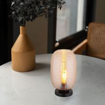 Globo Lighting - Lampe de table lampe de chevet lampe de salon verre ambré E27 h 34,5 cm