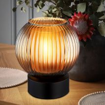 Lampe de table lampe de chevet lampe de table lampe de salon en verre rétro essence h 17 cm