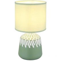 Globo Lighting - Lampe de table lampe de chevet lampe de table vert pâle textile céramique h 31,5 cm