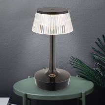 Lampe de table lampe de chevet led lampe de chambre dimmable effet cristal noir