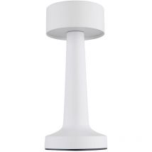 Lampe de table lampe de table lampe de chevet blanc variateur tactile lampe à pile led h 21 cm