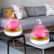 Globo Lighting - Lampe de table lampe de table lampe de chevet lampe de salon lampe de lecture lampe de chambre, plastique blanc rose, variateur