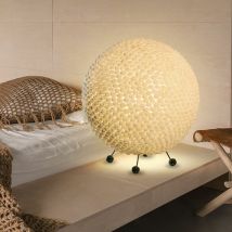 Etc-shop - Lampe de table coquillage salon et chambre éclairage boule design lampe blanche dans un ensemble comprenant des ampoules led