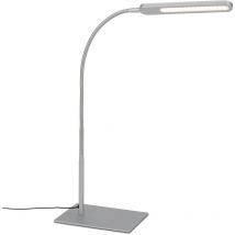 Brilo - Lampe de table led ner leuchten servo, 8 w, 600 lm, IP20, couleur argent, plastique, intensité lumineuse variable, cct, 23 x 16,5 x 95 cm