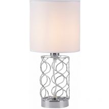 Etc-shop - Lampe de table chambre lampe de chevet blanche lampe de table moderne dimmable avec télécommande, changement de couleur, acier textile,