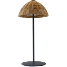 Lumisky - Lampe de table led faroe Marron Poly rotin H30CM