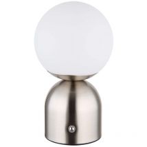 Lampe de table LED lampe d'appoint lampe de chevet variateur tactile mémoire nickel