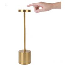 Qersta - Lampe de table led sans fil usb 1200 mAh en aluminium rechargeable pour salle à manger ou bureau (Version tactile-or local)