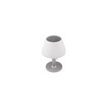 Lampe de table led solaire Argent IP44 200Lm.