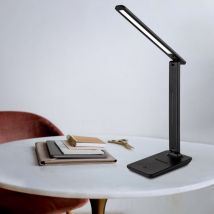 Globo Lighting - Lampe de table led Touch lampe de table mobile variateur tactile lampe de bureau cct noir, simili cuir, 5W 570Lm, LxPxH 28x11,5x50 cm