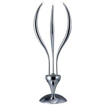 Diyas - Inspired Llamas Lampe de table 3 lumières G4 chrome poli, non compatible led/cfl