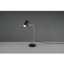 Iperbriko - Lampe De Table Marley En Laiton Et Spot Noir H45 Trio Lighting