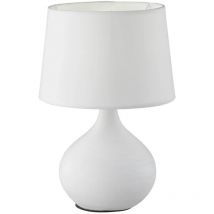 Trio Lighting - Reality Martin Lampe de table moderne Martin avec abat-jour rond conique blanc