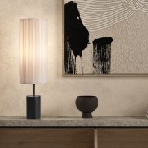 Millumine - Lampe de table métal et abat-jour plissé Tabata