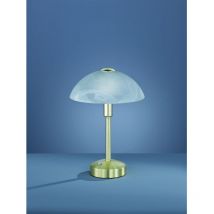 Iperbriko - Lampe de table moderne à intensité variable en laiton et verre albâtre