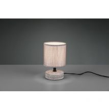 Lampe de table moderne marron base en céramique avec abat-jour en tissu Marie Trio Lighting