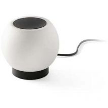 Faro Barcelona - Lampe de table noire lisse moy avec interrupteur 40065