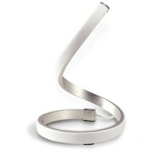 Diyas - Inspired Mantra - Nur - Lampe de table 15W led 3000K, 1200lm, argent, acrylique givré, chrome poli
