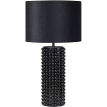 Markslojd - proud - Lampe de table d'intérieur à 1 lumière noire avec abat-jour cylindrique, E27