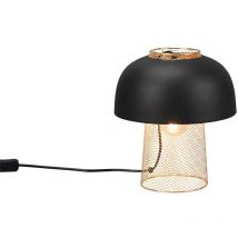 Frankystar - Lampe de table Punch en métal noir et or h. 28cm