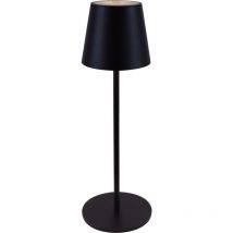 Majestic - Lampe à Poser Rechargeable Agata, Métal, Noir, 12x12x37 cm