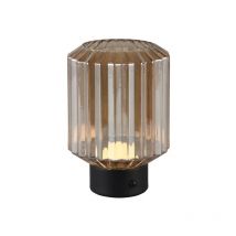 Lampe de table rechargeable en verre et métal Lord