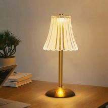 Lampe De Table Sans Fil, Lampe De Chevet Tactile Dimmable, 3 Couleurs Usb Rechargeable Lampe De Table Led Cristal Pour Chambre, Chevet, Salon, 