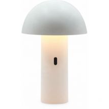 Lampe de table sans fil nomade à tête orientable blanche h 28cm. intérieur / extérieur