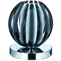 Searchlight - Claw - 1 lampe tactile de table lumineuse chrome, acrylique fumé avec verre dépoli, G9