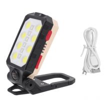 Lampe de travail cob LEDpliable, rechargeable par USB,étanche, pour camping, réparation automobile, travaux d'urgence(8 led)