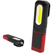 Lampe de Travail led Rechargeable, Lampe d'inspection 2 en 1 5W cob led Torche Lampe avec Base Magnétique et Crochet pour Maison Atelier Camping