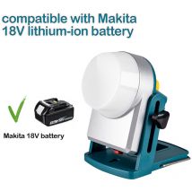 Lampe de travail pour Makita, 18V, Eddie ion genic tery, BL1820, BL1840, BL1850, BL1860, BL1860B, budgétaire led, camping, lumière extérieure