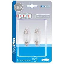 Ampoule De Voiture 12v 10w Sv8.5 11x38 2 Pièces Sous Blister