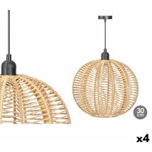 Gift Decor - Lampe deceiling giftdecor 24b521 natural black metal paper 40 w 28 x 26 x 28 cm (4 pcs.)