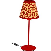 Lampe à poser – NIHOA LT – Aluminor – Métal perforé, 45 cm, E14, Rouge