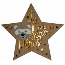 Lampe Design Led Enfant Étoile 28cm Naturel