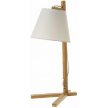 Lampe de table abat-jour blanc en Bambou