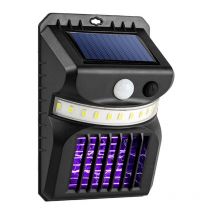 Lampe d'extérieur à énergie solaire, lampe anti-moustique électrique, lumière sensible et inducteur de moustique pir, 3 modes de fonctionnement,