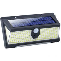 Lampe d'extérieur led blanche avec panneau solaire et détecteur de mouvement