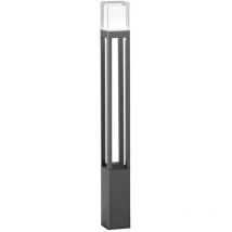 Lampe d'extérieur led lampadaire lampadaire borne lumineuse, métal noir clair, 1x led 10W 580Lm, HxLxP 80x8,5x8,5 cm Wofi 12229