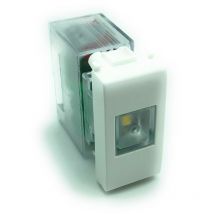 Lampe d'urgence led 1 Module Keystone 50Lm 1W Autonomie 6h Avec Adaptateur Vimar Plana Blanc