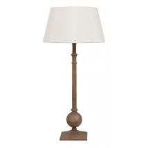 Decoration D ’ Autrefois - Lampe En Bois Naturel H85.5 - Marron - Interior's