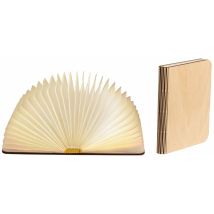 Ledr - Lampe En Bois Véritable Erable En Forme De Livre - Taille M